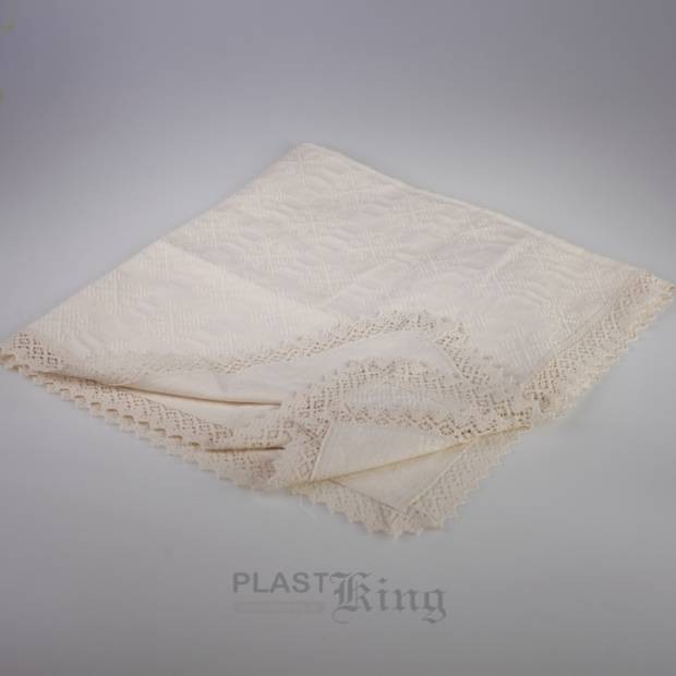 Fata de masa crem dantela 160x130cm