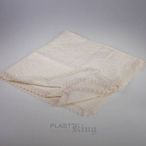 Fata de masa crem dantela 160x130cm