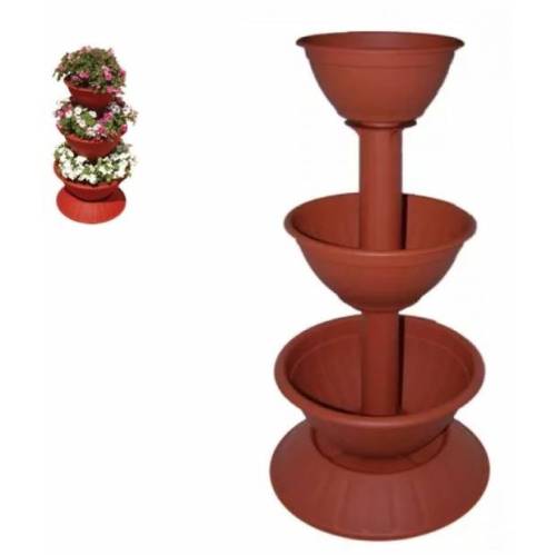Piramida flori mic teracota 79.5 cm