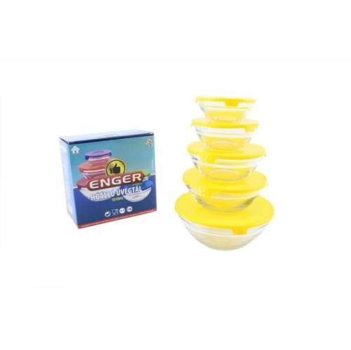 Set boluri din sticla cu capac  5buc eng-209
